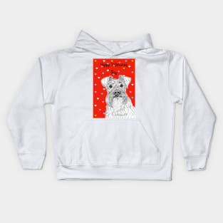 Schnauzer Valentine's Day Greeting Kids Hoodie